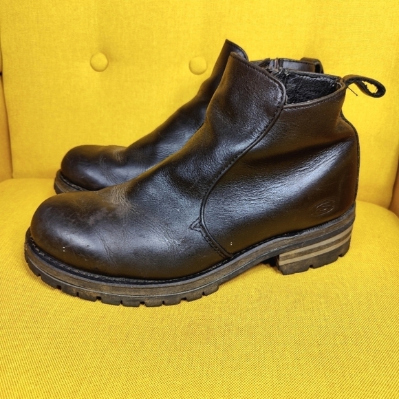 Skechers Steel Toe Oil Resistant Work Boots Black Leather Men\'s Shoes Size 10.5 main image 8